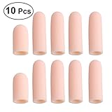 SUPVOX Gel Finger Protector Finger Caps Silicone Finger Cover Cots for Trigger Finger Cracking Finger Arthritis Finger Callus Other Finger Pain Relief 10PCS