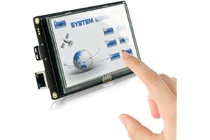 SCBRHMI Module d'affichage HMI TFT LCD de 4,3 Pouces avec contrôleur + Programme + écran Tactile + Interface série UART pour Arduino Raspberry pi ESP32 ESP8266 STM32