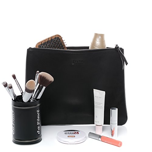 FEYNSINN Kosmetiktasche MEL – Make-Up Beutel – Schminktasche echt Leder - 6
