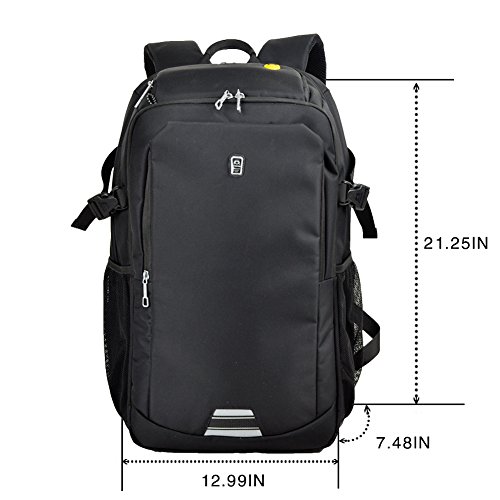koolerpek Wasserdicht Business Rucksack für Laptop bis zu 43,2 cm schwarz - 3