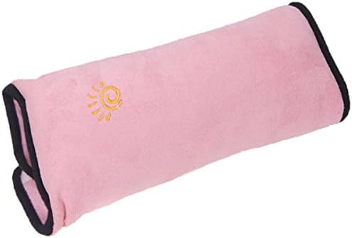 Aigori Safety (2 packs )Children Kid Car Seat Belt Pillow Covers And Protector Shoulder Cushion Head Neck Support (pink)