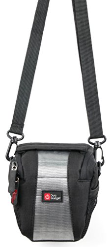 Petite Sacoche pour Nikon Coolpix P610 et L840 Canon PowerShot SX410 IS et Pentax XG-1 appareils photo Bridge NU - en noir gris boucle de ceinture et bandouli re - DURAGADGET reviews Petite Sacoche pour Nikon Coolpix P610 et L840 Canon PowerShot SX410 IS et Pentax XG-1 appareils photo Bridge NU - en noir gris boucle de ceinture et bandouli re - DURAGADGET