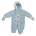 Baby Boys/Girls Teddy Bear Camera All In One Hooded Winter Snowsuit (Newborn) (Blue)