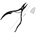 Viba Professional Stainless Steel Toenail Nippers for Thick/Ingrown Nails. Suitable for Podiatrists. Ultra-Thin, Curved Cutting Jaw with Safety Cap. Wavy Handle, Wire Spring with Roller (Matte Black)