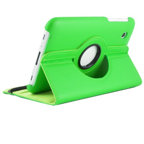 360 ° 7.0 Luxus Tasche SAMSUNG GALAXY TAB 2 7.0 P3100 P3110 Hülle Schutz Etui Tasche Cover Case mit Ständerfunktion (Grün) - 3