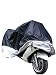 Produktbild OSAN Professional Motorrad Abdeckplane Schutzfolie gegen Regen Staub Sonnen PU Beschichtung Schwarz und Silber XL