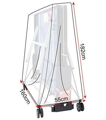 Preisvergleich Produktbild EUGAD GZ1165tp Schutzhülle für Tischtennisplatte 182x160x55cm , Schutzhaube Abdeckplane Abdeckhaube Gewebeplane , Gartenmöbel Plane Hülle Abdeckung wasserabweisend , transparent