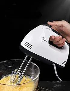 DIRA ENTERPRISE Multifunctional Hand Mixer for Egg Beater and Food Blender with 7 Speed Handheld Processor Automatic Electric Kitchen Tool (White)