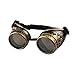 Produktbild Sonnenbrille Unisex, Sonnena Damen Herren Vintage Cosplay Steampunk Goggles Glasses Retro Runde Linse Schweißende Punk Gläser Sonnenbrille (D)