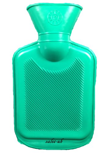 BRAND NEW SMALL HOT WATER BOTTLE - 0.5L - 4 DIFFERENT COLOURS - NATURAL RUBBER (Green)
