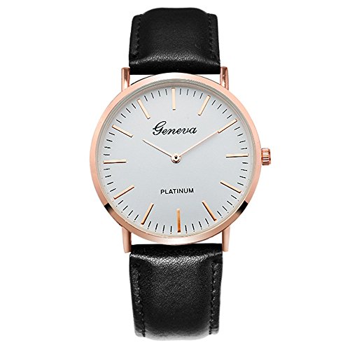 XLORDX Geneva Classic St.Mawes Quarzuhr Armbanduhr elegant Uhr modisch Zeitloses Design klassisch Leder weiss schwarz XLORDX Geneva Classic St.Mawes Quarzuhr Armbanduhr elegant Uhr modisch Zeitloses Design klassisch Leder weiss schwarz