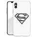 Produktbild Finoo Hülle für iPhone XS Max - Handyhülle mit Motiv und Optimalen Schutz Tasche Case Hardcase Cover Schutzhülle - Superman Logo White