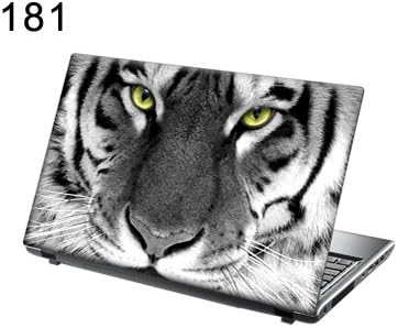 TaylorHe 17" Laptop Skin Vinyl Decal with Colorful Patterns and Leather Effect Laminate MADE IN BRITAIN Tiger Face
