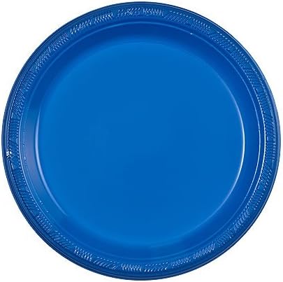 Party Dimensions 82273 15 Count Plastic Plate, 7-Inch, Blue