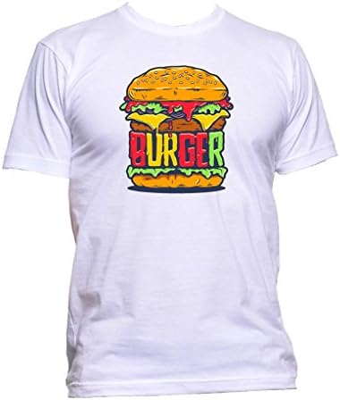 AppleWormDesign Cheeseburger Paint Hamburger coloured Burger Unisex T-Shirt Mens Womens Fashion Comedy Cool Funny Hipster Nerd Geek Retro Birthday Gift Present