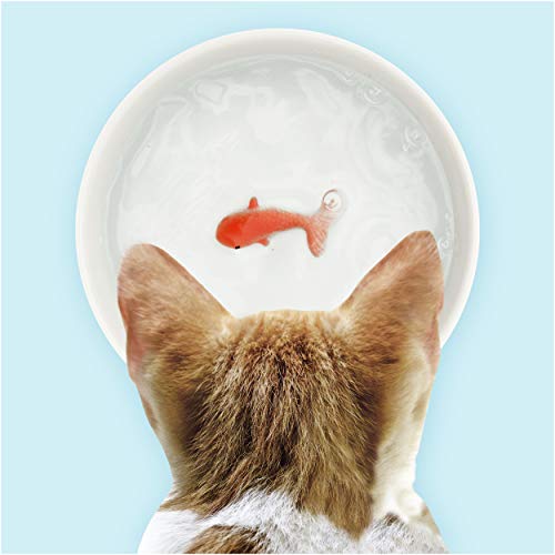 SUCK UK Gamelle pour Chien ou Chat Poisson Rouge pour Chien ou Chat - Gamelle à Eau - Gamelle en céramique - Accessoires pour Chat - Accessoires pour Chat