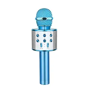 Microphone for Kids, Wireless Karaoke Bluetooth Microphone Karaoke Machine for Kids Girls Gifts Games Age 5-14 Birthday Gifts for Girls Boys (Blue)