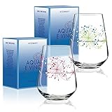 RITZENHOFF Aqua e Vino Design Wasser- und Weinglas, 2er Set, Weinkelch, Weinbecher, Weinschorle Trink Glas, Veronique Jacquart, Herbst 2018, Kristallglas, 0.5 L