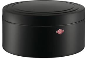 WESCO Gebäckdose Classic Line in der Farbe mattschwarz, pulverbeschichtetes Stahlblech, 4 Liter Volumen, schließt dicht