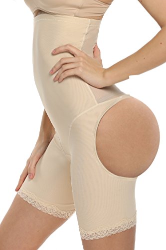 Ekouaer Butt Lifter Shaper Taille und Oberschenkel Shaper Erweiterer Boyshorts Unterwäsche
