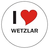 wetzlar deutschland burg Spitzenprodukt aus Folie I Love WETZLAR Laptopaufkleber Laptopskin 210x210 mm rund