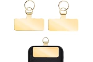 Rhys 2 Piezas Teléfono Parche de Cordón para Teléfono Multifuncional Accesorio de Cordón Metal Parches de for Safety Drop Protection Compatible con la mayoría de smartphones