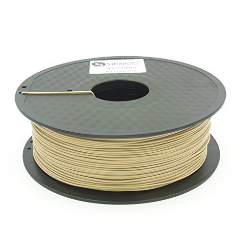 SIENOC 1 Packung 3D Drucker PLA 1.75mm Printer Filament – Mit Spule 1kg (Holzfarbe) - 2