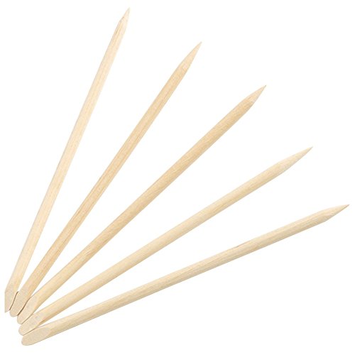TOOGOO(R) 50PCS Two Way Wooden Sticks Cuticle Pusher Remover Nail Art Manicure