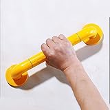 Haltegriff Edelstahl-Nylon-Beschaffenheits-Handlauf Anti-Rutsch Badezimmer-Duscharm barrierefreies älteres Verdickungs-Sicherheits-Unterstützung gelbes Weiß (Farbe : Gelb, größe : 40 cm)