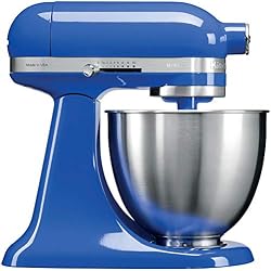 KitchenAid 5KSM3311XETB Mini robot pâtissier multifonction de 3,3 L - Bleu Saphir, 250 W