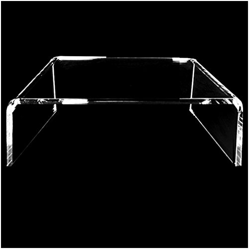 Prodest / Monitor Ständer Erhöhung / Bildschirm Standfuß / TV Bank Aufsatz aus Acrylglas – Transparent 30 cm x 20 cm x 10 cm - 8