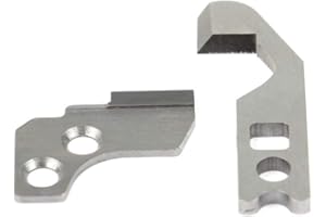 GRITZNER Messersatz (1x Obermesser und 1x Untermesser) passend für viele Overlock-Nähmaschinen von W6 (454D, N444), Janome, Privileg.