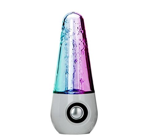 PLYY Haut-parleurs, Fontaine, Haut-parleurs Flexibles à Haute Fibre, Technologie de résonance, lumières colorées, avec Les changements de Niveau de Musique