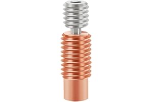 HOCENWAY High Temperature Bimetal Copper Titanium Heatbreak Compatible with V6 Hotend Prusa i3 MK3 MK3S Volcano Hot End 3D Printer(Threaded Version)