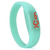 Fuibo Smartwatch, Fashion Digital LED Sportuhren Unisex Silikon Band Armbanduhren Männer Frauen | Intelligente Armbanduhr Sport Fitness Tracker Armband (Mint Grün)