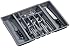 Kesper 30087 Besteckkasten ausziehbar, Kunststoff, Ma&szlig;e: 29 -50 cm x 38 x 6.5 cm, grau