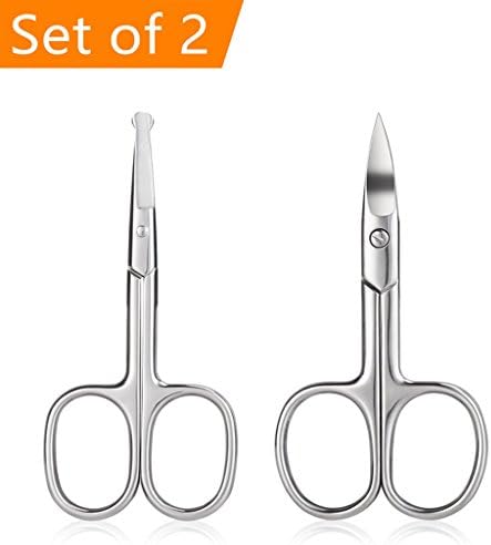 Wanshine Nose Hair Scissors Beard Eyebrow Trimmer Scissors Stainless Steel Set