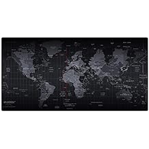 Cmhoo, tappetino XL per mouse e PC, di grandi dimensioni, adatto per giochi al computer 90x40 Map