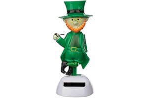 GIFT BRIT Solar Powered Pal, Novelty Leprechaun Animated Toy Car Decor Kids Girl Toys Gift for Office Car Ornament Decoration, Height 12cm Width 5cm Depth 6cm