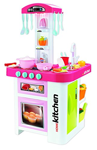 Preisvergleich Produktbild Play&Smile SPIELKÜCHE mit induktionskochfeld, Kühlschrank, ofen und Wasser