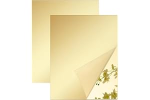FINGERINSPIRE 2 Pz Foglio Acrilico a Specchio Dorato 25x20cm Lastra a Specchio Acrilico Riflettente di Sicurezza Senza Vetro da 3mm di Spessore per Taglio Laser Artigianato Fai da Te