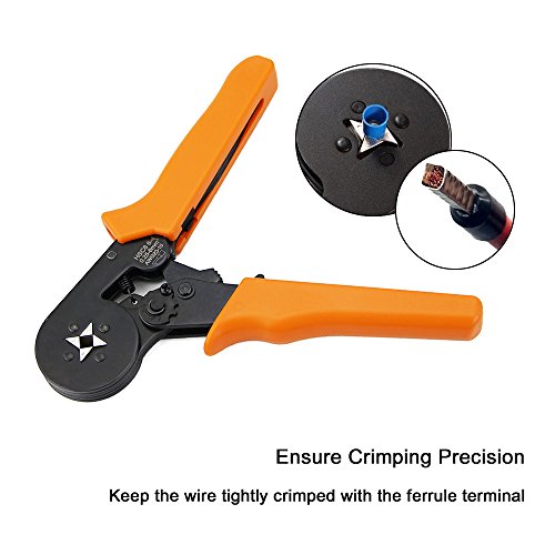 Zilong 800 Stecker Crimpzange Set, Crimper Zange mit 0.25-6.0mm Crimp Tool Adernendhülsen, Crimpwerkzeug set für isolierte, unisolierte Drahtseil-Ratschenkabelschuhe Kabelschuhe - 4