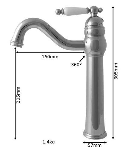 Nostalgie Retro Küchen Einhebel Armatur Gold Schwenkbar Sanlingo - 2