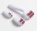4-in-1 Derma Roller Kit - 3 Separate Roller Heads of Different Needle 300+720+1200 Titanium Micro Needles and a Convenient Travel and Storage Case with Built-in Disinfection Tank. Best Skin Derma Roller Kit with Interchangeable Roller Heads for Face, Eyes, Body. Reduces Wrinkles, Stretch Marks, Scars, Pores, Cellulite(4 in 1 White Handle)