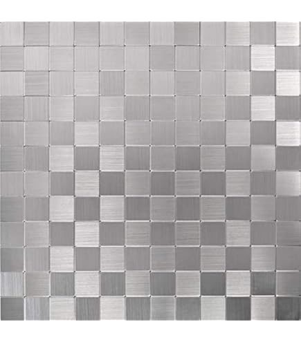 Mosaïque Autocollante Imitation Pierre - Couleur Zementgrausilber - 10 Nattes 290x280 Mm