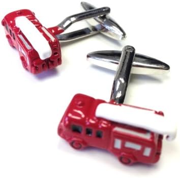 JustforMoo Pair of Red Fire Engine Cufflinks