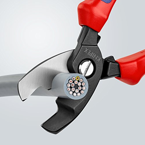 Knipex 95 12 200 Kabelschere mit Doppelschneide für Cu- und Al-Kabel - 5