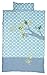 Taftan Inke and Taftan Duvet Cover Set 100 x 135cm for Cot (Blue Insects)