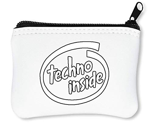 Preisvergleich Produktbild Techno Inside Music Collection Minimal Style Reißverschluss-Geldbörse Brieftasche Geldbörse