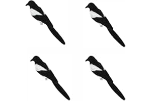 Baoblaze Disparo de de Señuelo de Pájaro de Urraca de Plástico de 4 Piezas